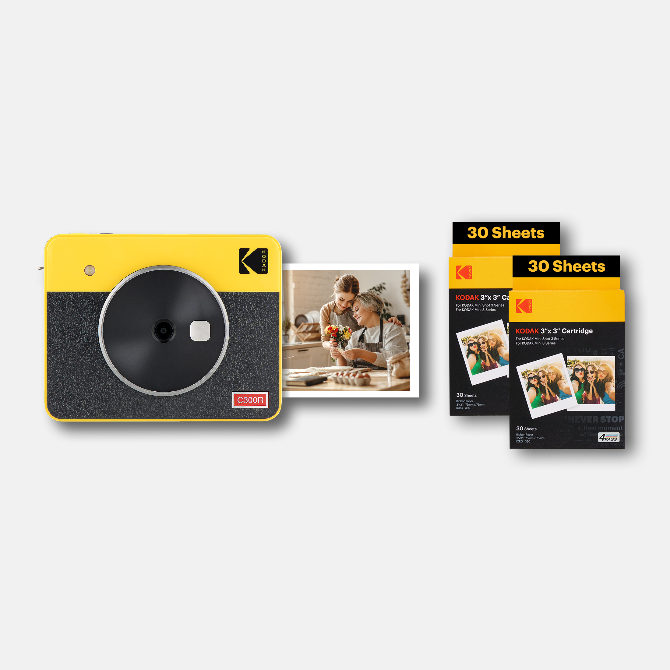 KODAK Mini Shot 3 Retro C300R Bundle